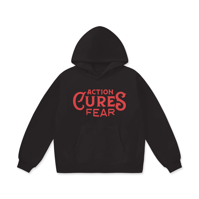 Action Cures Fear Oversize Heavyweight Fleece Hoodie